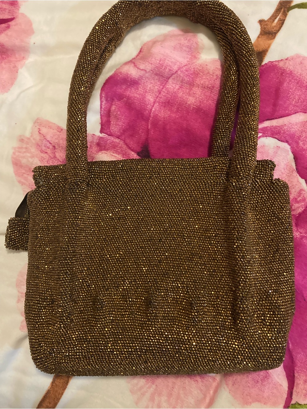 Glittering Vintage Du Bonnette original Beaded Mini Tote - Elegant Evening Bag